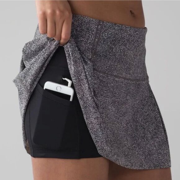 Lululemon Lost In Pace Skirt (Regular) (13") Sea Spray Alpine White Dark Chrome - Picture 13 of 14